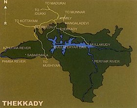 Thekkady Map